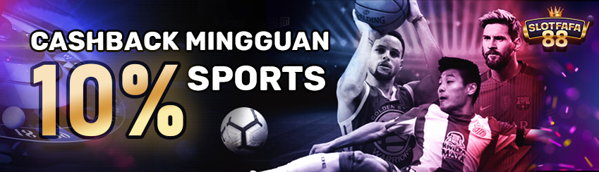 CASHBACK SPORTSBOOK 10% SETIAP MINGGUNYA